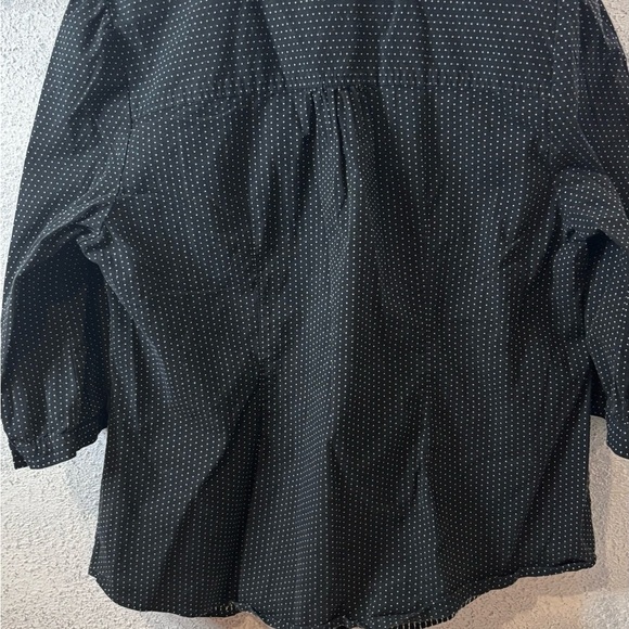 Lane Bryant Black and White Dotted Blouse - Picture 6 of 6